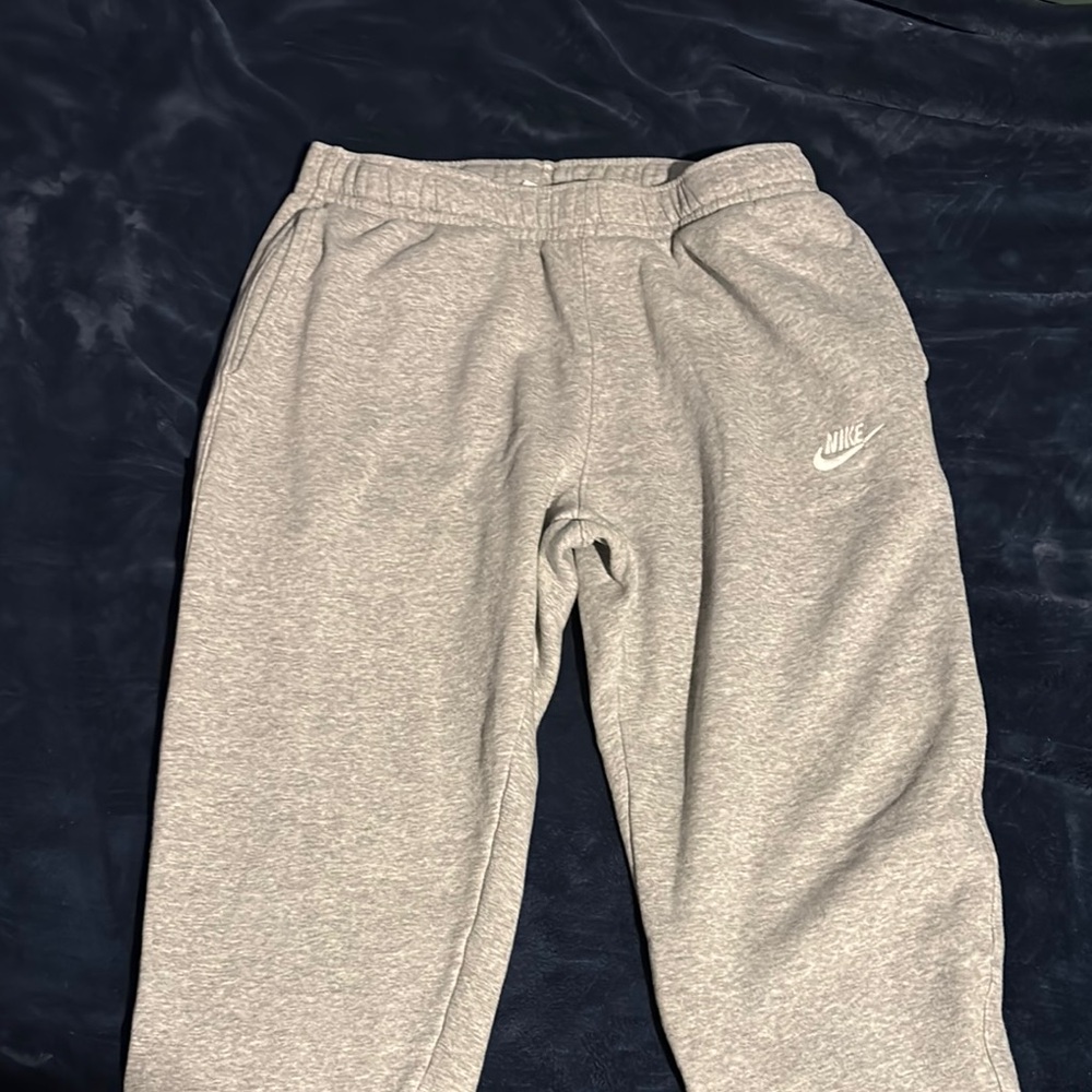 Nike Grey Club Sweatpants Cuffed